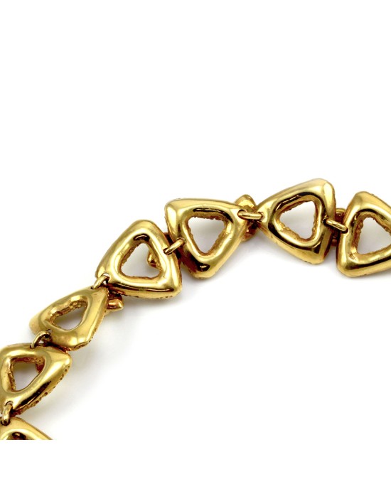 BOUCHERON Triangle Link Gold Bracelet in 18K Yellow Gold
